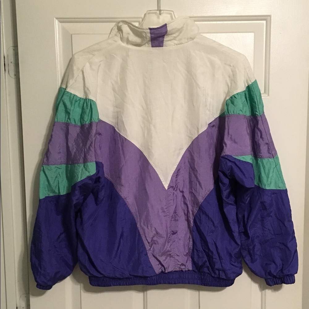 Vtg 90's Adidas Women's windbreaker jacket Sz L - Picture 4 of 5